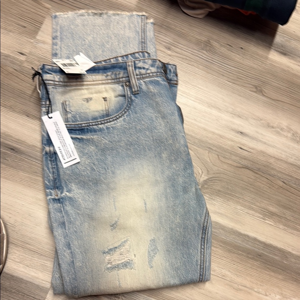 Light Blue Distressed Jeans